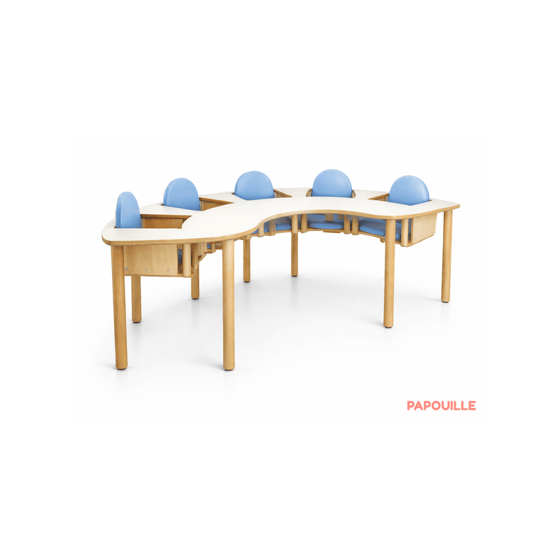 Chaise haute 5 places en bois