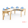 Chaise haute 5 places en bois