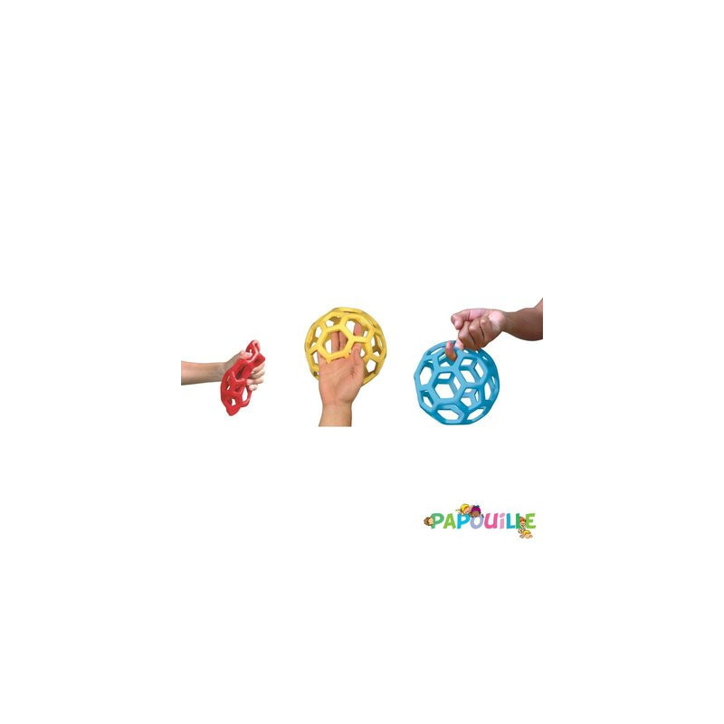 3 balles alvéolées souples