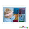 Miroirs acrylique de couleur enfant 15x15cm - lot de 6