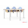 Chaise haute en bois 3 places