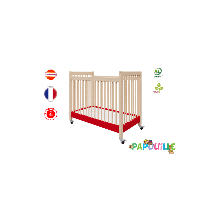 Lit en bois d'évacuation pour crèche