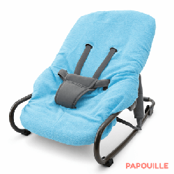 Housse de Transat bouclette coton Universelle Bleu