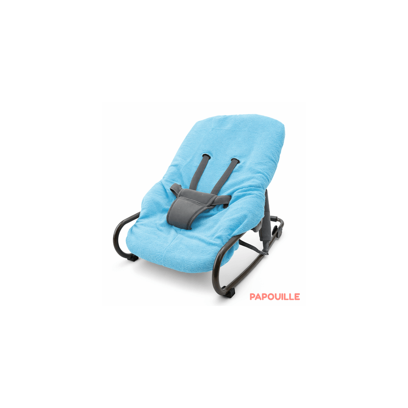 Housse de Transat bouclette coton Universelle Bleu