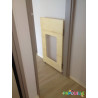 Portillon en bois fenêtre avec roulette sur mesure