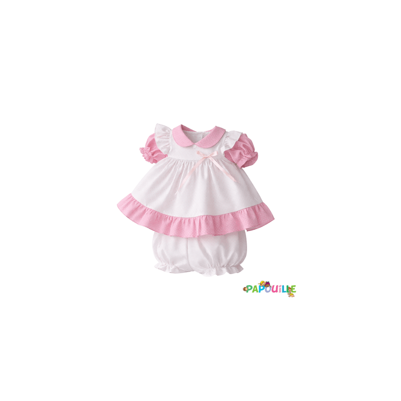 Ensemble poupon fille robe plus culotte 52 cm