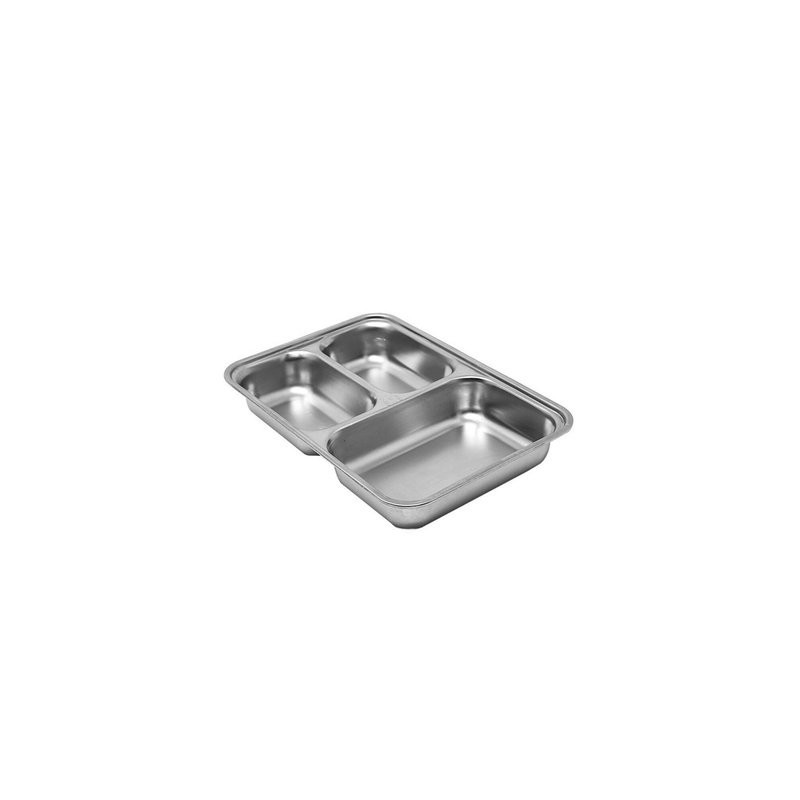 Plateau inox 3 compartiments enfant