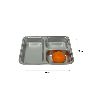 Plateau inox 3 compartiments enfant
