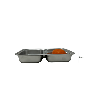 Plateau inox 3 compartiments enfant