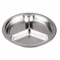 Assiette inox 3 compartiments 22 cm
