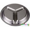 Assiette inox 3 compartiments 22 cm