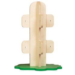 Poteau de raccordement pour cloison en bois