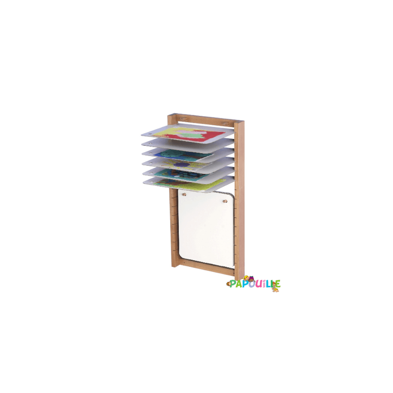 Sèche dessins mural en bois 15 plaques