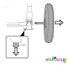 2 roues arrière poussette double duette et triplette piroet peg perego