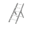 Escalier pliable en bois pour plan de change enfant