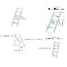 Escalier pliable en bois pour plan de change enfant