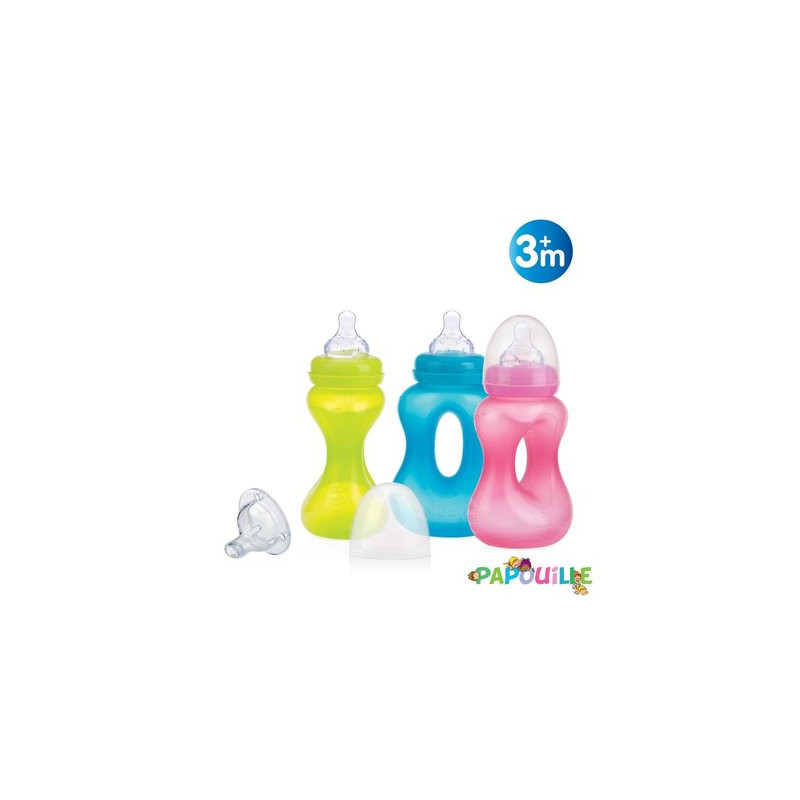 Biberon d'apprentissage easy grip - 240 ml - 6 mois +
