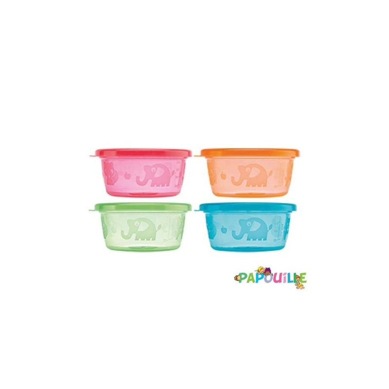 4 pots de conservation hermétique 240 ml ( nuby )
