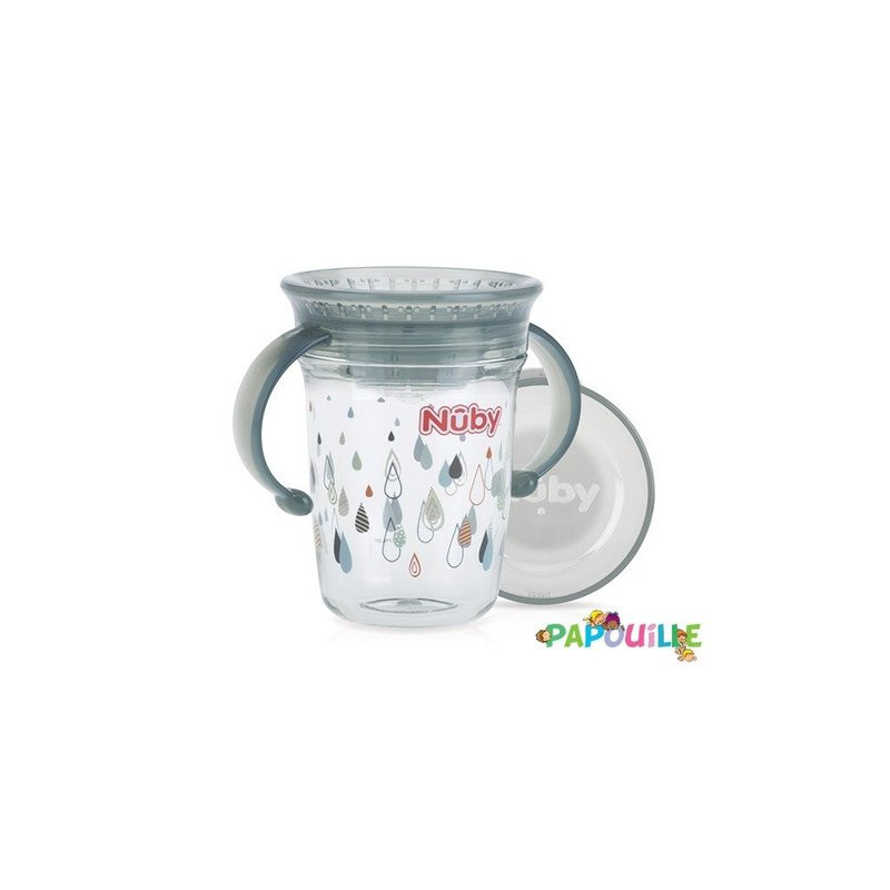 Tritan gobelet magique 360ﾰ avec anses - 240ml