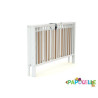 Lit bois pliant 60 x 120 réglable en hauteur blanc