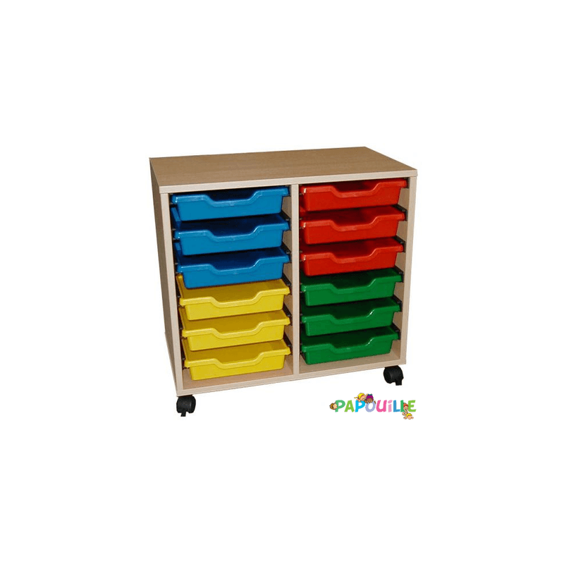 Meuble 2 colonnes avec 12 bacs