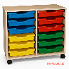 Meuble 2 colonnes avec 12 bacs