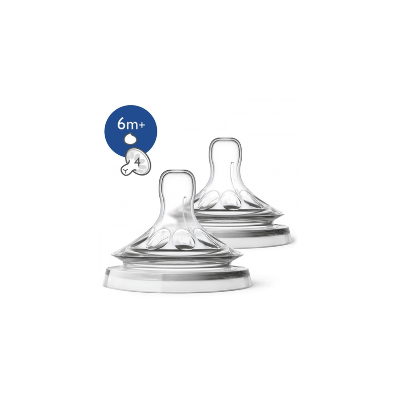 Tétine natural 6 mois et plus liquide épais avent