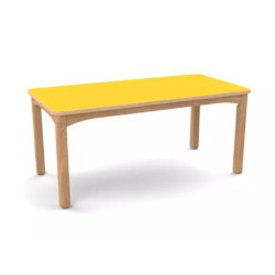 Table en bois 120 x 80 cm t2 vernis