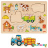 Puzzle tracteur avec remorques - 1 ans et plus