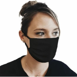 Masque protection visage tissu uns1 réutilisable anti-projections adulte blanc afnor