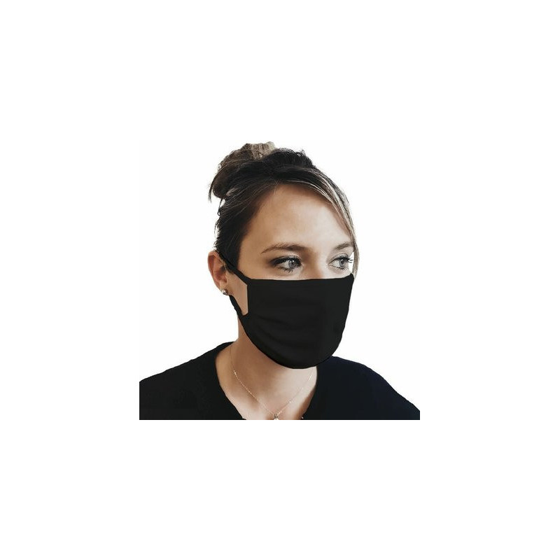 Masque protection visage tissu uns1 réutilisable anti-projections adulte blanc afnor