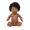 Poupon corps dur avec cheveux africain 40cm garçon mazal