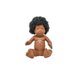 Poupée corps dur avec cheveux africain 40cm fille mazal
