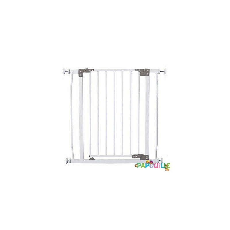 Barrière de sécurité portillon - blanc de 75 à 81 cm