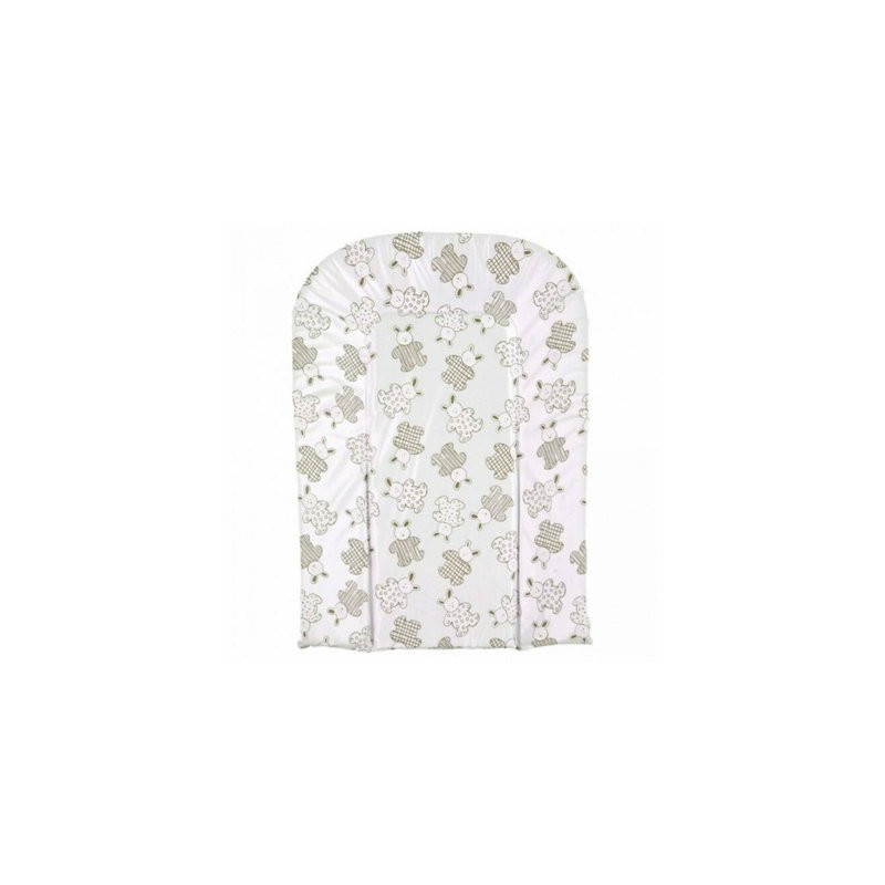 Matelas a langer incurvé en mousse pvc décor lapin