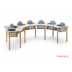 Chaise haute 7 places en bois