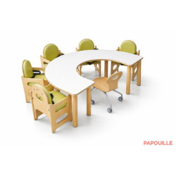 Chaise haute en bois 5 places
