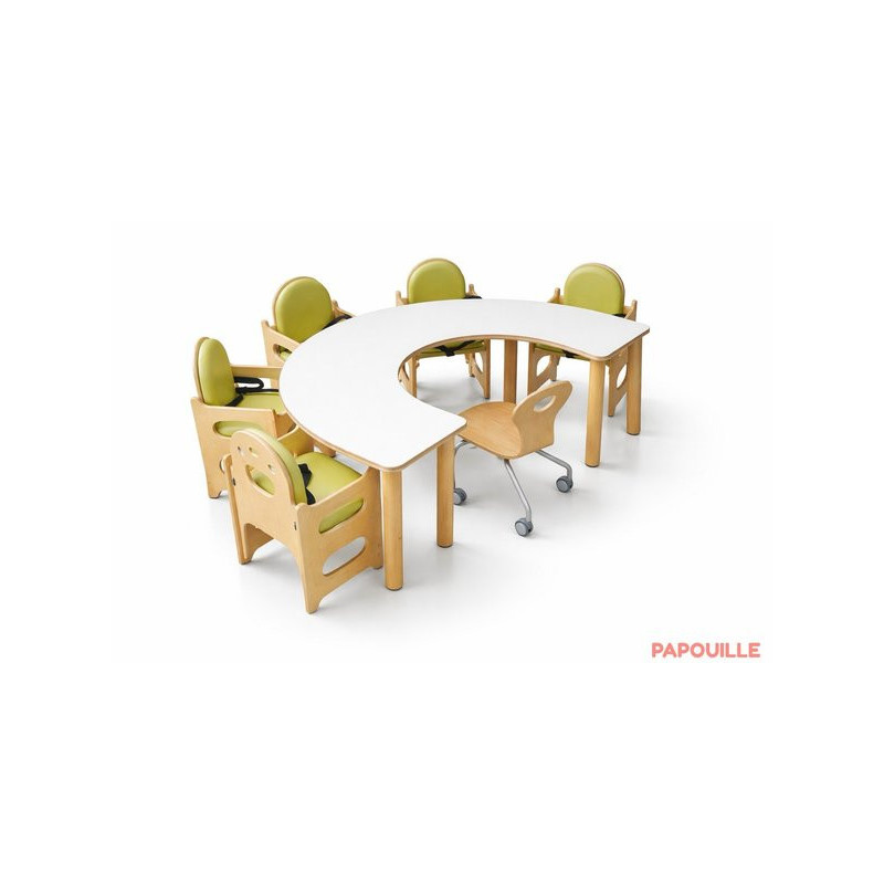 Chaise haute en bois 5 places
