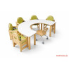 Chaise haute en bois 5 places