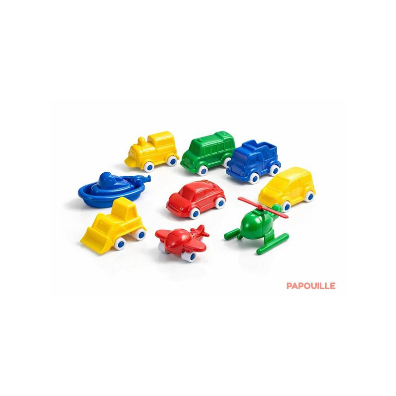 Véhicule en plastique 9 cm 9 unités