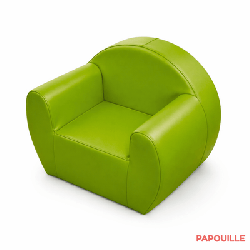 Fauteuil enfant pdg club mousse pvc uni 20 cm bleu