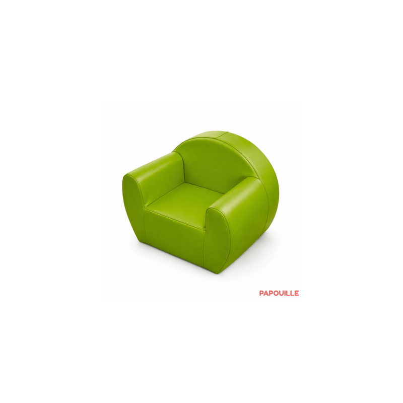 Fauteuil enfant pdg club mousse pvc uni 20 cm bleu