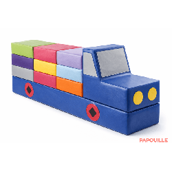 Camion de coussins bleu