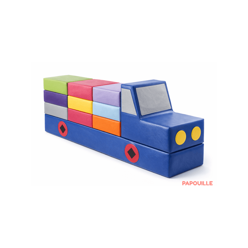 Camion de coussins bleu