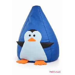 Pouf bleu pingouin