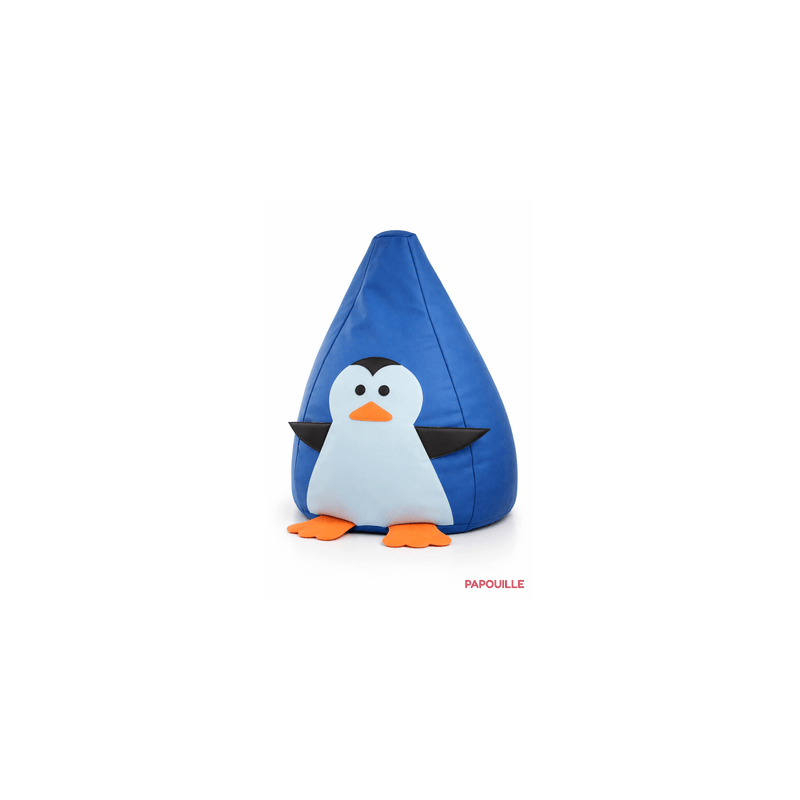Pouf bleu pingouin