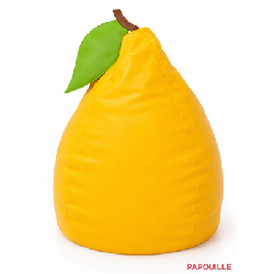 Pouf jaune poire