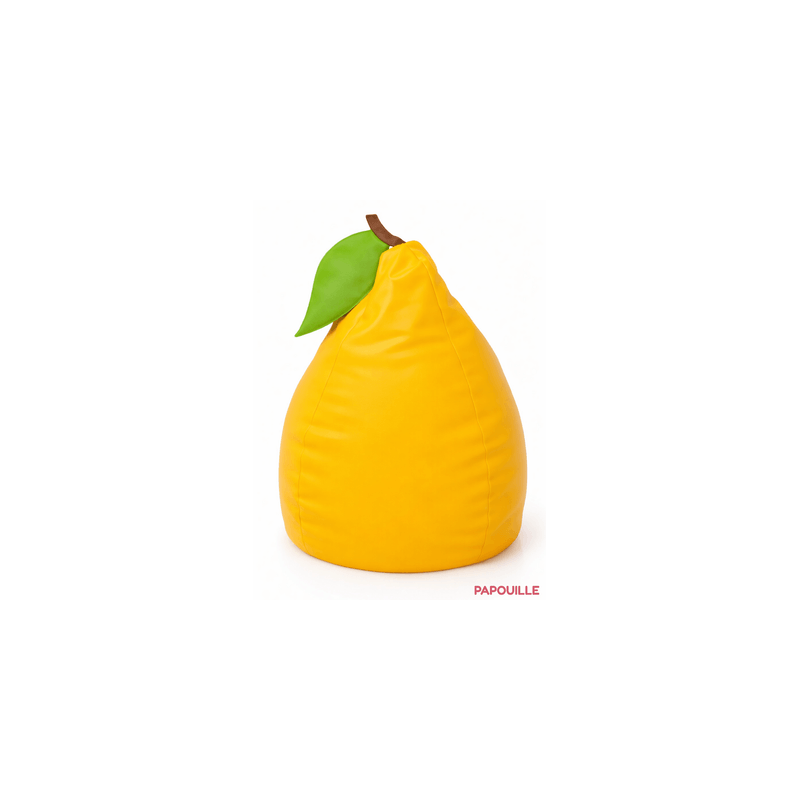 Pouf jaune poire