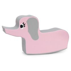 Éléphant rose à bascule en mousse