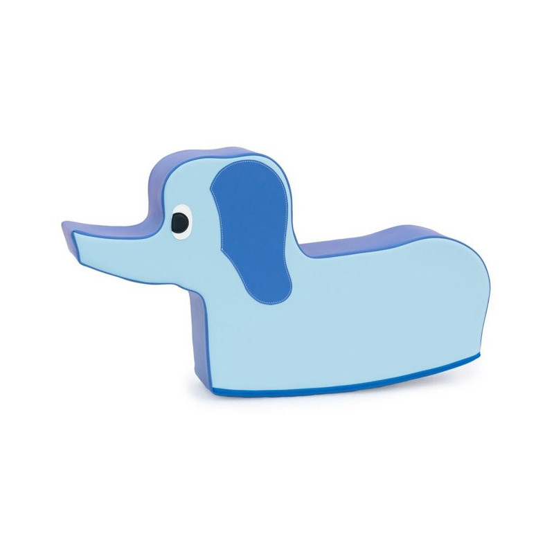 Éléphant bleu à bascule en mousse